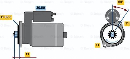 BOSCH 0 986 020 711 - Starter www.autospares.lv