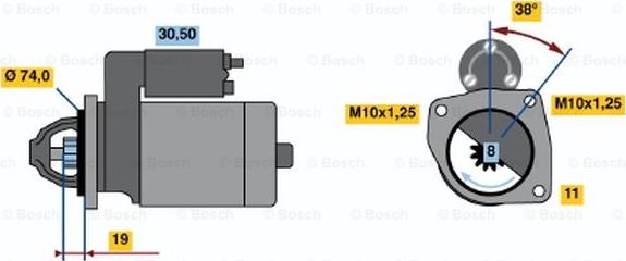 BOSCH 0 986 020 731 - Starteris www.autospares.lv