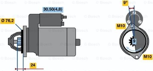 BOSCH 0 986 021 510 - Starteris www.autospares.lv