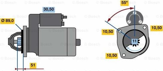 BOSCH 0 986 023 990 - Стартер www.autospares.lv