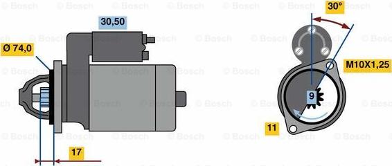 BOSCH 0 986 023 910 - Starter www.autospares.lv