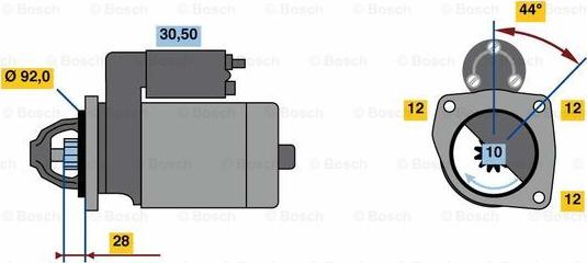 BOSCH 0 986 023 440 - Starteris www.autospares.lv