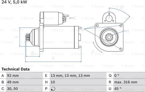 BOSCH 0 986 023 430 - Starteris autospares.lv