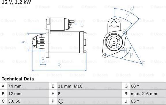 BOSCH 0 986 023 550 - Starteris www.autospares.lv