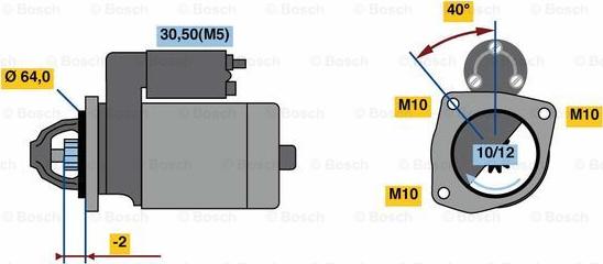 BOSCH 0 986 023 500 - Starteris www.autospares.lv