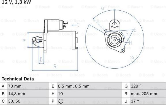 BOSCH 0 986 023 690 - Starteris autospares.lv