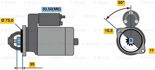 BOSCH 0 986 023 640 - Starteris www.autospares.lv