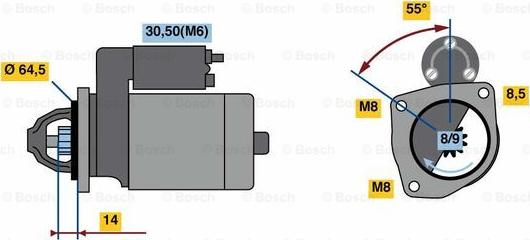 BOSCH 0 986 023 650 - Starteris autospares.lv