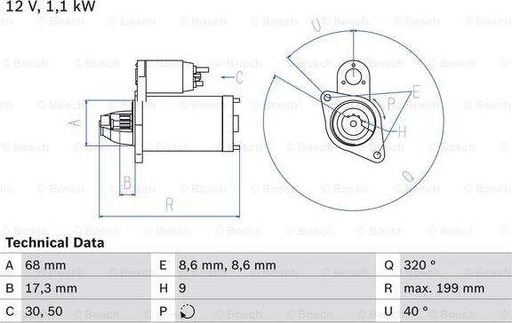 BOSCH 0 986 023 660 - Starter www.autospares.lv