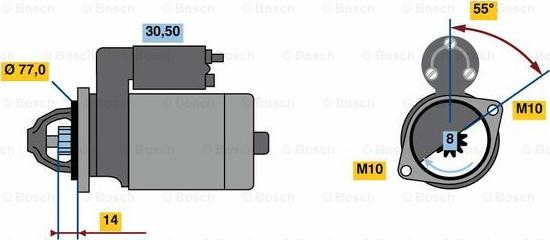 BOSCH 0 986 023 630 - Стартер www.autospares.lv