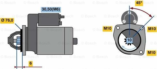 BOSCH 0 986 023 620 - Стартер www.autospares.lv