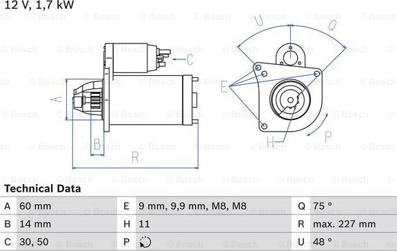 BOSCH 0 986 023 050 - Starteris www.autospares.lv