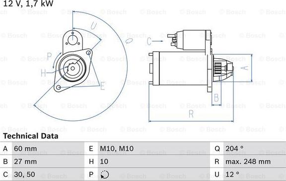 BOSCH 0 986 023 100 - Starteris www.autospares.lv