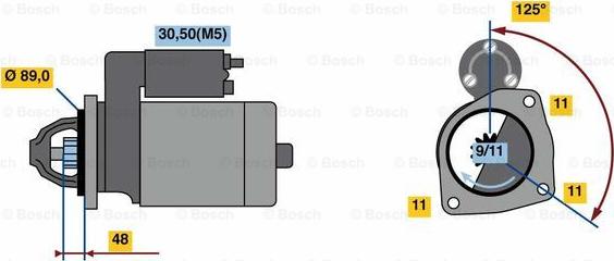 BOSCH 0 986 023 830 - Starteris autospares.lv