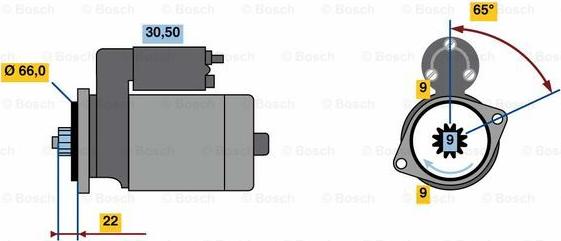 BOSCH 0 986 023 710 - Стартер www.autospares.lv