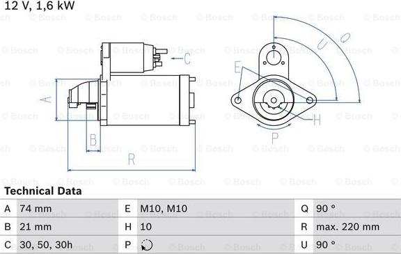 BOSCH 0 986 022 930 - Starteris autospares.lv