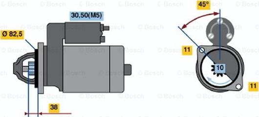 BOSCH 0 986 022 520 - Starteris autospares.lv