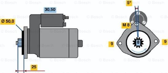 BOSCH 0 986 022 571 - Starteris www.autospares.lv