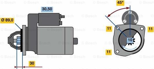 BOSCH 0 986 022 680 - Starteris autospares.lv