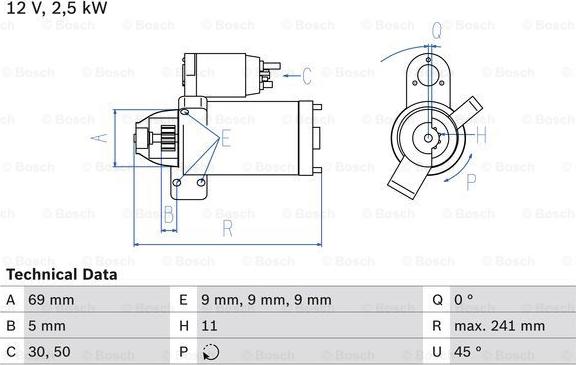 BOSCH 0 986 022 020 - Starteris www.autospares.lv