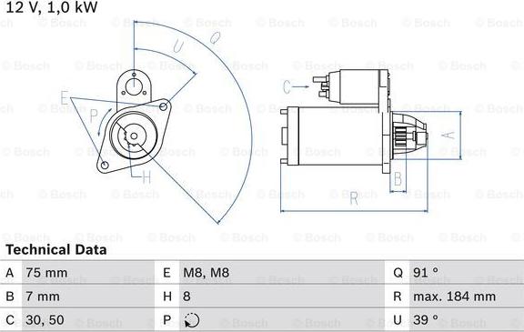 BOSCH 0 986 022 101 - Starteris autospares.lv