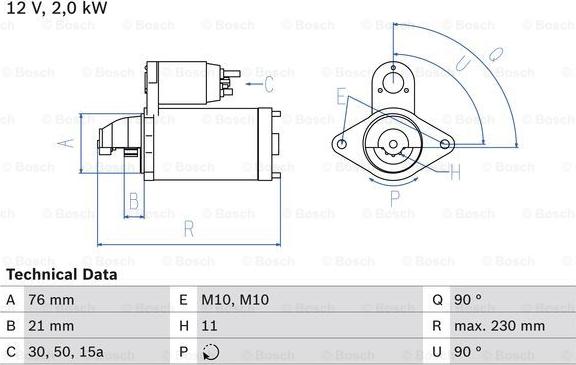 BOSCH 0 986 022 880 - Starteris autospares.lv