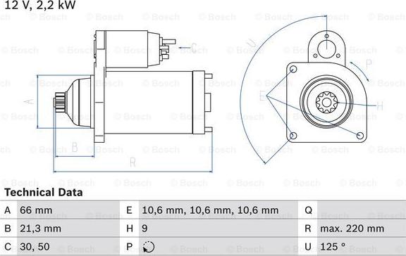 BOSCH 0 986 022 760 - Стартер www.autospares.lv