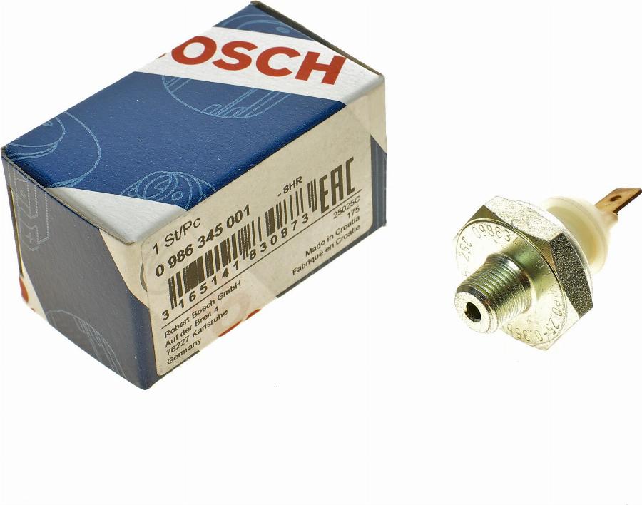 BOSCH 0 986 345 001 - Devējs, Eļļas spiediens autospares.lv