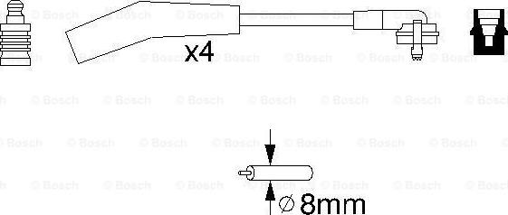 BOSCH 0 986 356 860 - Комплект проводов зажигания www.autospares.lv