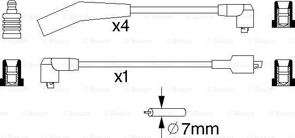 BOSCH 0 986 357 094 - Комплект проводов зажигания www.autospares.lv