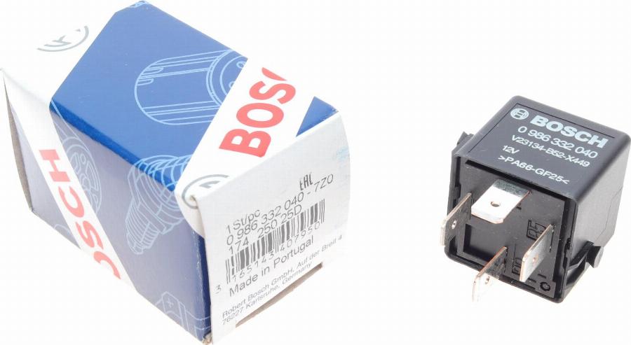 BOSCH 0 986 332 040 - Relejs, Darba strāva autospares.lv