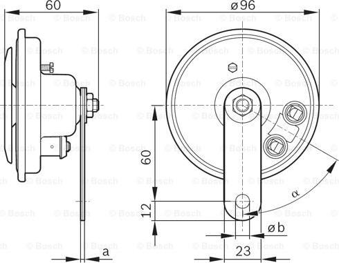 BOSCH 0 986 320 111 - Skaņas signāls www.autospares.lv