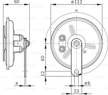 BOSCH 0 986 320 302 - Skaņas signāls www.autospares.lv