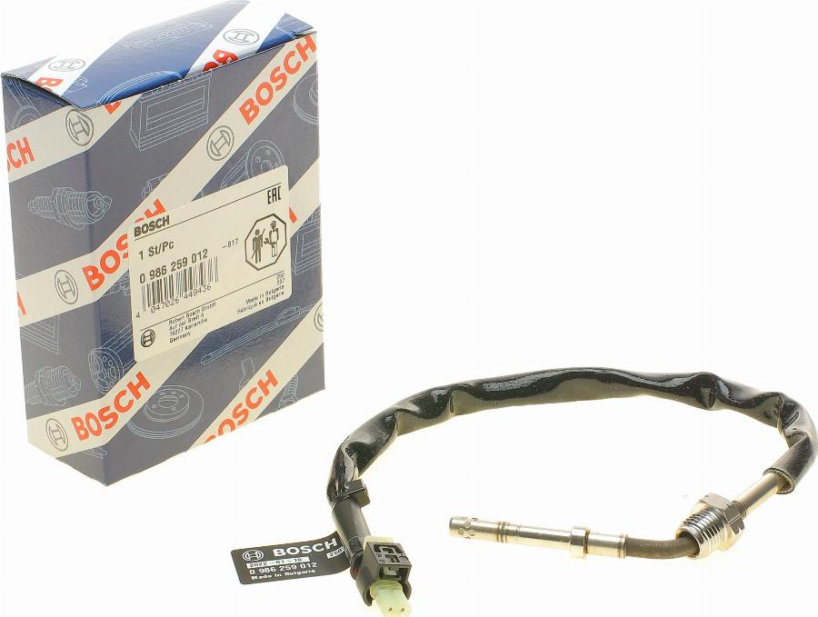 BOSCH 0 986 259 012 - Датчик, температура выхлопных газов www.autospares.lv