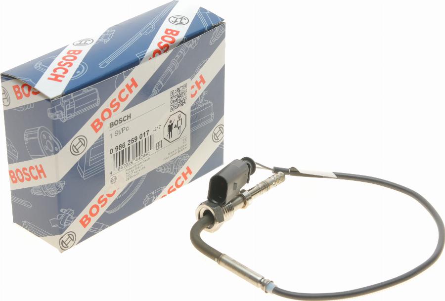 BOSCH 0 986 259 017 - Датчик, температура выхлопных газов www.autospares.lv