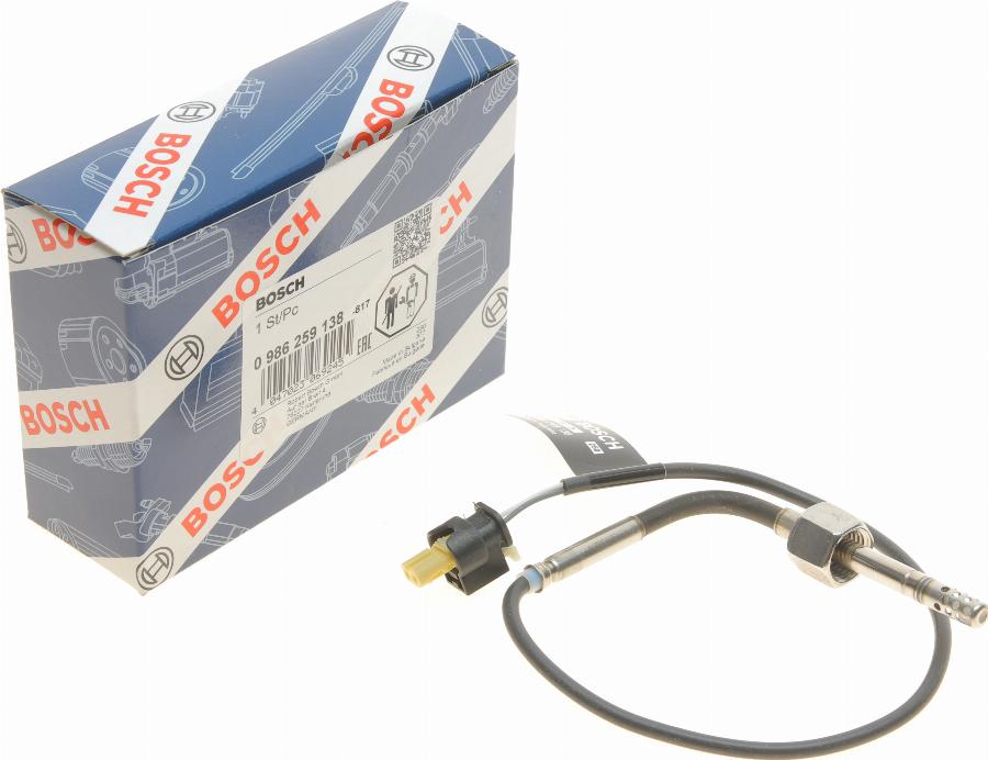 BOSCH 0 986 259 138 - Devējs, Izplūdes gāzu temperatūra www.autospares.lv