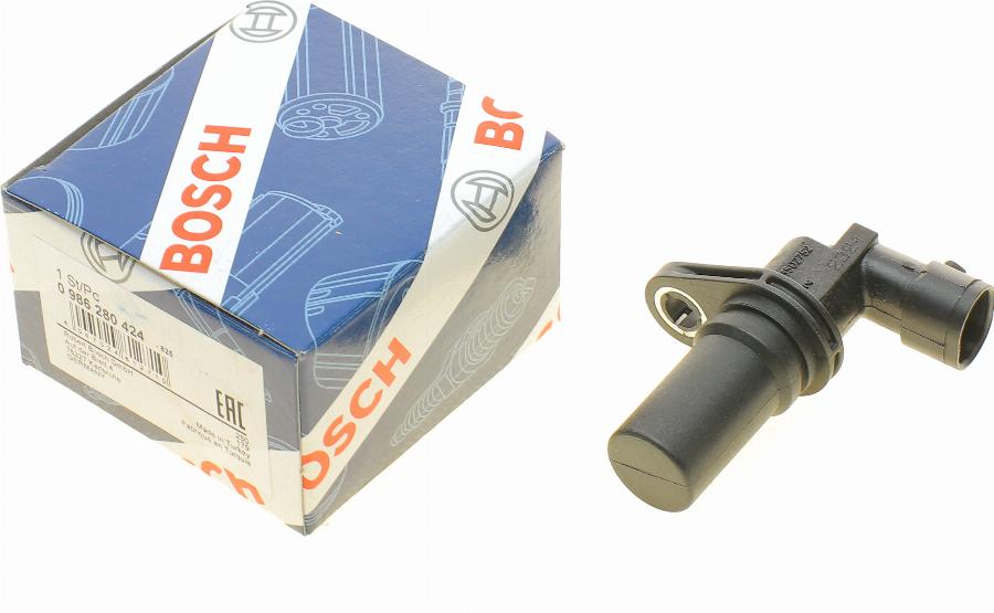 BOSCH 0 986 280 424 - Impulsu devējs, Kloķvārpsta www.autospares.lv