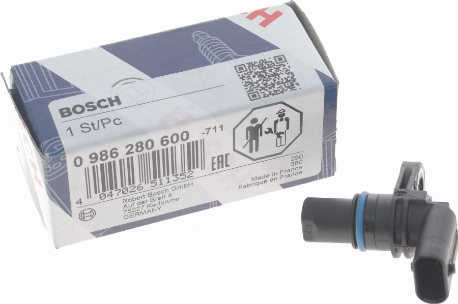 BOSCH 0 986 280 600 - Sensor, camshaft position www.autospares.lv