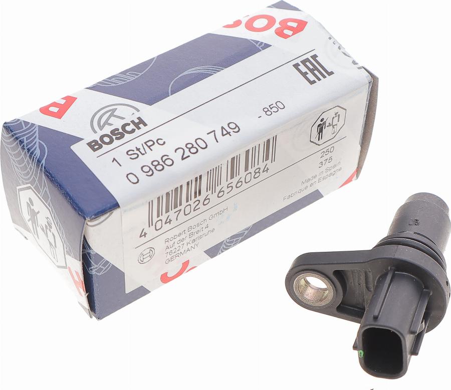 BOSCH 0 986 280 749 - Impulsu devējs, Kloķvārpsta www.autospares.lv