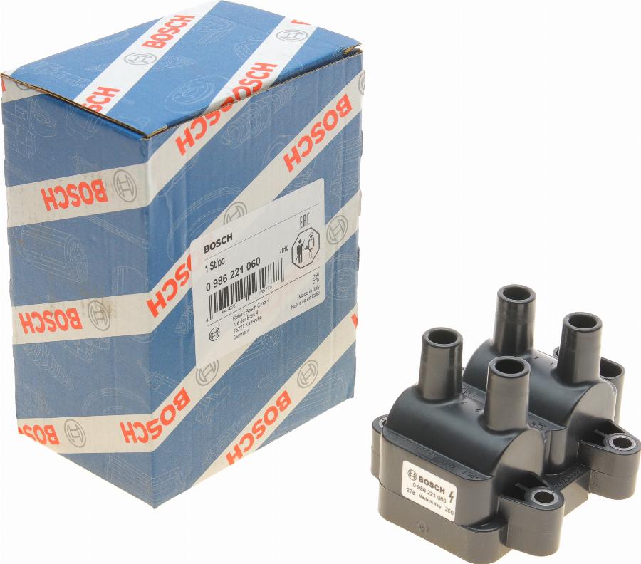 BOSCH 0 986 221 060 - Aizdedzes spole www.autospares.lv