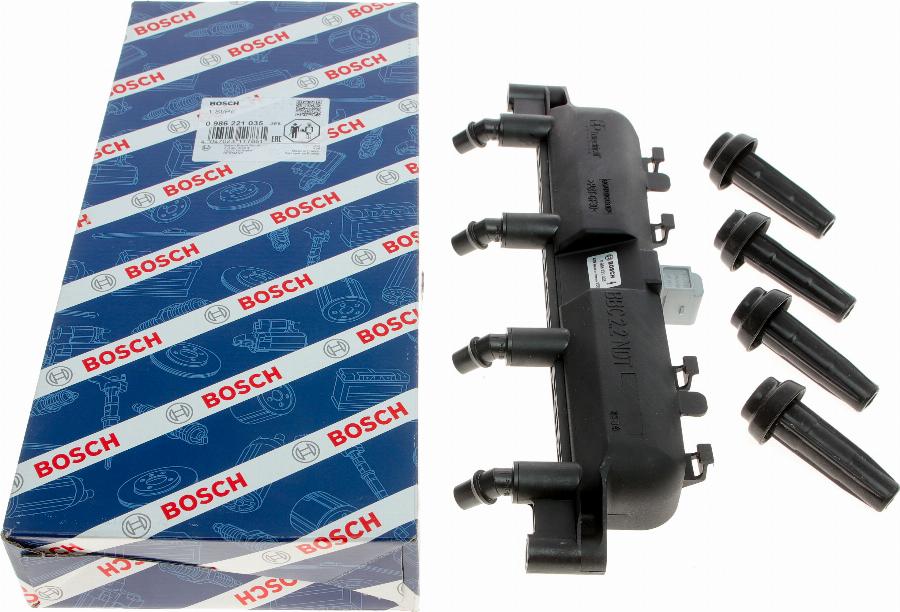 BOSCH 0 986 221 035 - Aizdedzes spole www.autospares.lv