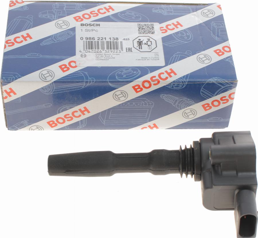 BOSCH 0 986 221 138 - Aizdedzes spole www.autospares.lv