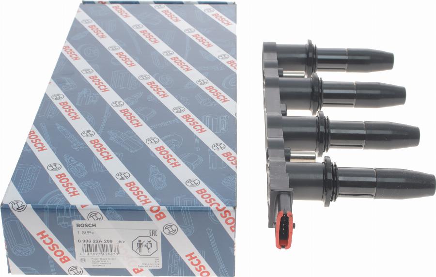 BOSCH 0 986 22A 209 - Aizdedzes spole www.autospares.lv