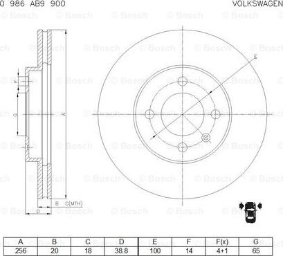 BOSCH 0 986 AB9 900 - Bremžu diski www.autospares.lv