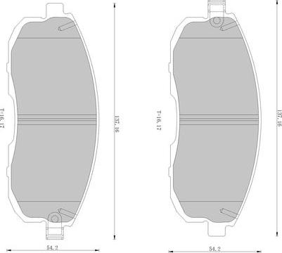 BOSCH 0 986 AB9 441 - Bremžu uzliku kompl., Disku bremzes autospares.lv