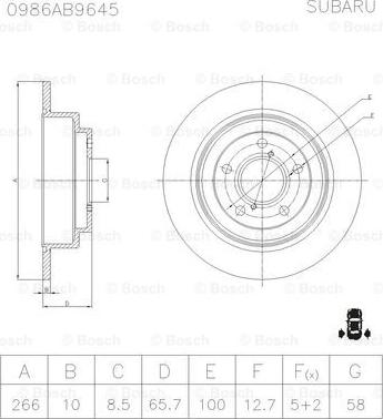 BOSCH 0 986 AB9 645 - Bremžu diski www.autospares.lv