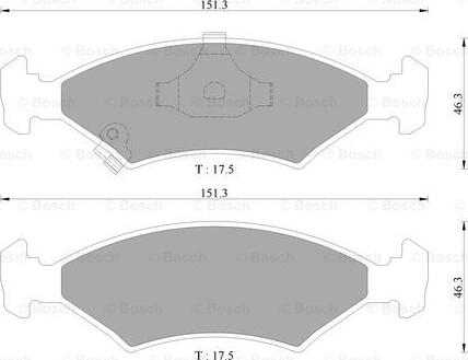 BOSCH 0 986 AB9 098 - Тормозные колодки, дисковые, комплект www.autospares.lv