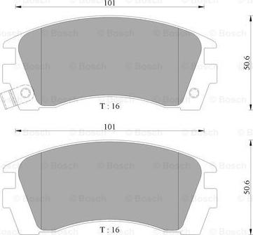 BOSCH 0 986 AB9 051 - Bremžu uzliku kompl., Disku bremzes www.autospares.lv