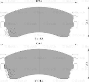 BOSCH 0 986 AB9 061 - Bremžu uzliku kompl., Disku bremzes www.autospares.lv