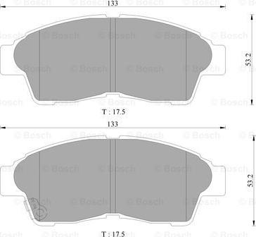 BOSCH 0 986 AB9 063 - Bremžu uzliku kompl., Disku bremzes autospares.lv